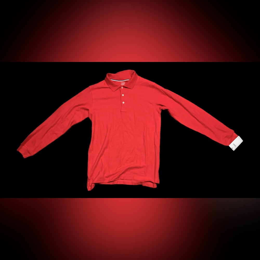French Toast Brand Long Sleeve Red Polo Shirt NWT